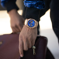 Thumbnail for AM1047RB - AMBASSADOR ROSE GOLD WATCH WITH RUBBER STRAP