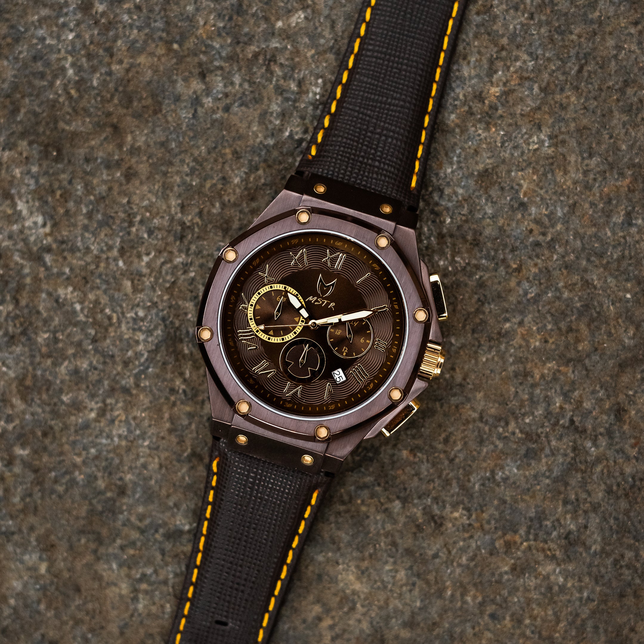 AM1052CJ - AMBASSADOR BROWN WATCH WITH LEATHER STRAP