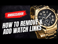 AM186SS - AMBASSADOR POLISH 18K PLATED / GOLD / SS BAND
